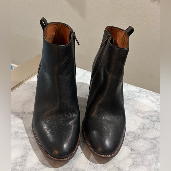 Madewell Women's The Billie Boot Size 9.5 Black Leather Block Heel Boho … - Picture 2 of 5